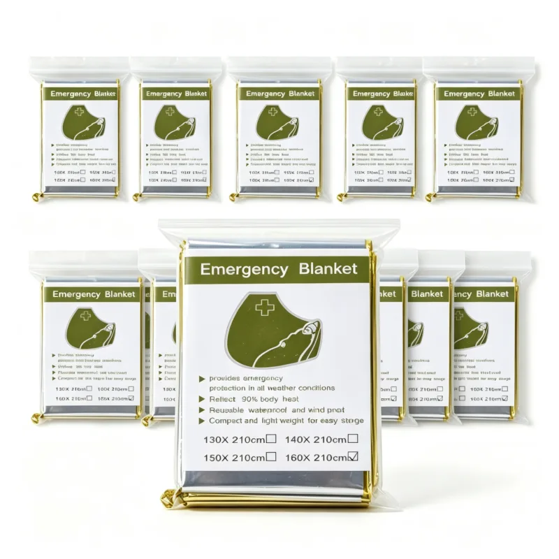 Survival Blanket Reflective - 10er-Pack Goldene Reflektierende Notfall-Mylar-Thermodecken 62×82 Zoll