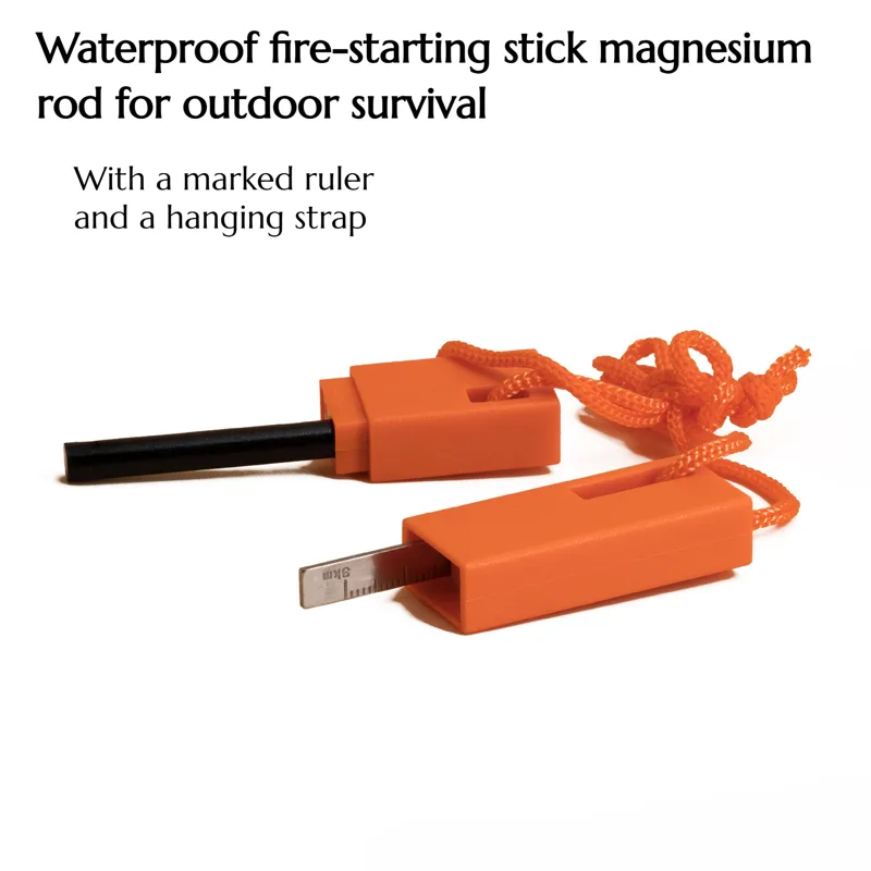 Magnesium Fire Starter - 5 Stück Outdoor-Überlebens-Feuerstarter, wasserdichter Magnesiumstab, Notfall-Feuerstarter,