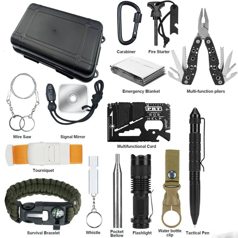 Fishing Kit Compact - Hongrui DIY Kompaktes Tragbares Stoßfestes Überlebensausrüstungs-Notfallwerkzeugset