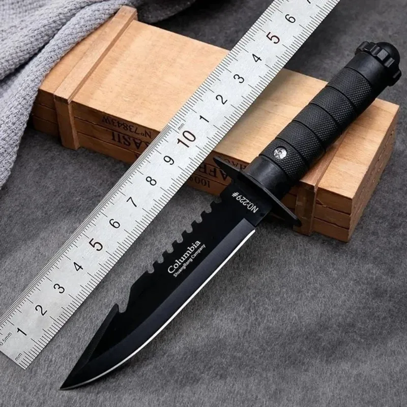 Bushcraft Knife Fixed - 7CR17MOV Camping Outdoor Gerades Messer Dschungel-Camping