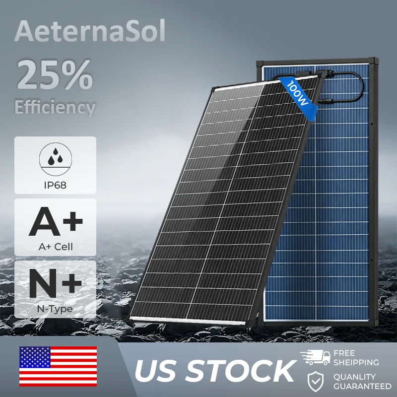 Solar Emergency Charger - (US-Lagerbestand 2-5 Tage) AeternaSol 100W Solarpanel