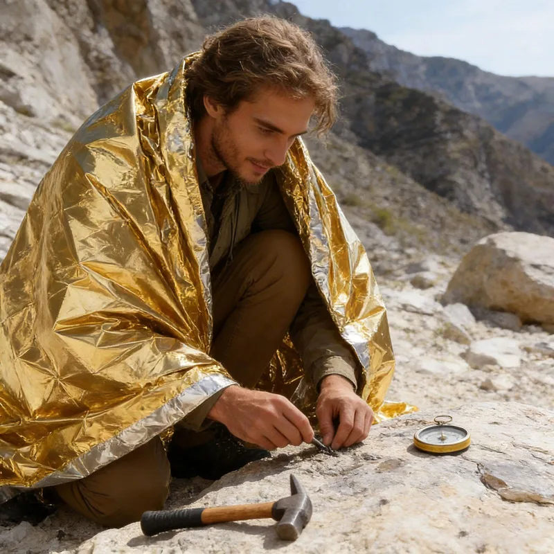 Survival Blanket Reflective - Raumdecken, reflektierende Überlebensfolie, Outdoor-Zubehör, 130 x