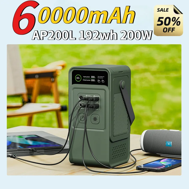 Solar Emergency Charger - 60000 mAh 200 W 192 Wh