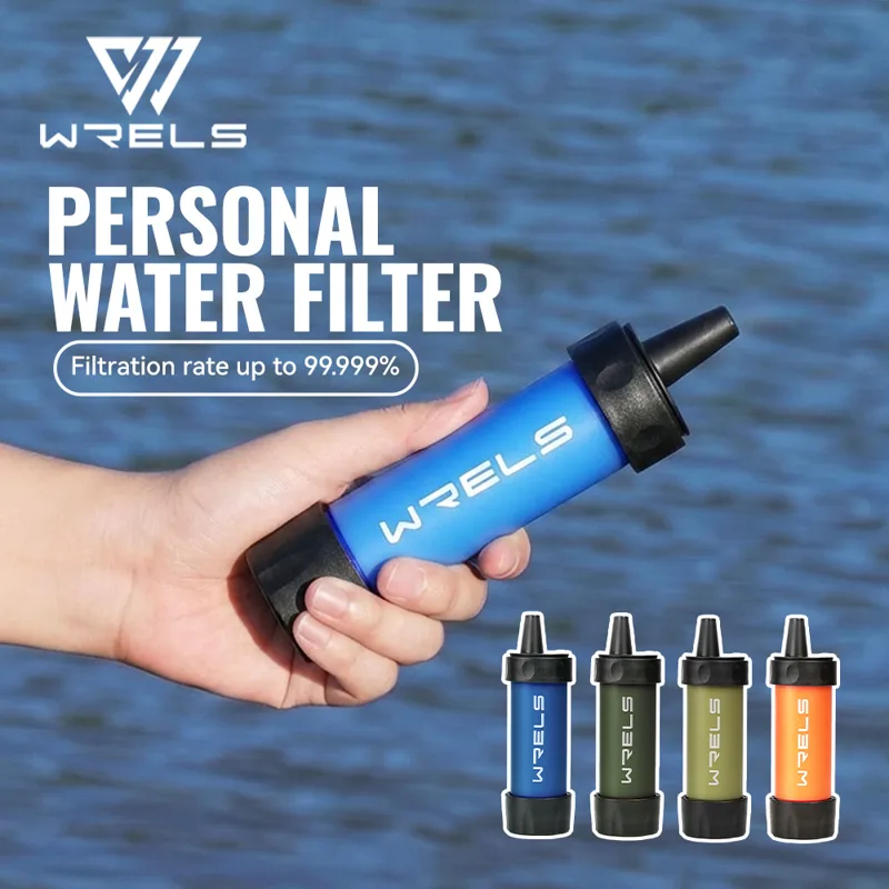 Water Purification Straw - WRELS Outdoor-Wasserreiniger Hochwertiger Camping-Wander-Notfall-Überlebensfilter Tragbares Wasserfiltrationssystem