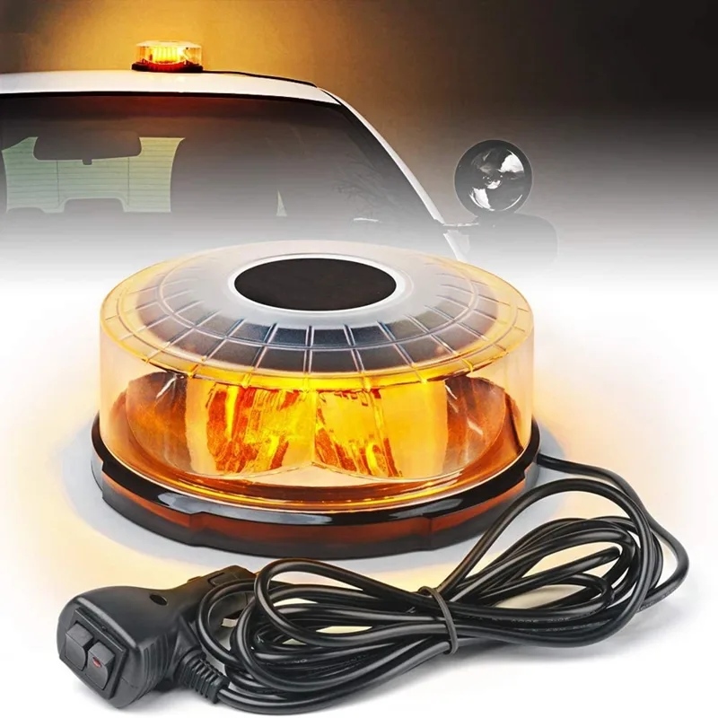 Sos Light Strobe - Gelbe 24 LED Auto-Dachleuchte Magnetisch Befestigte