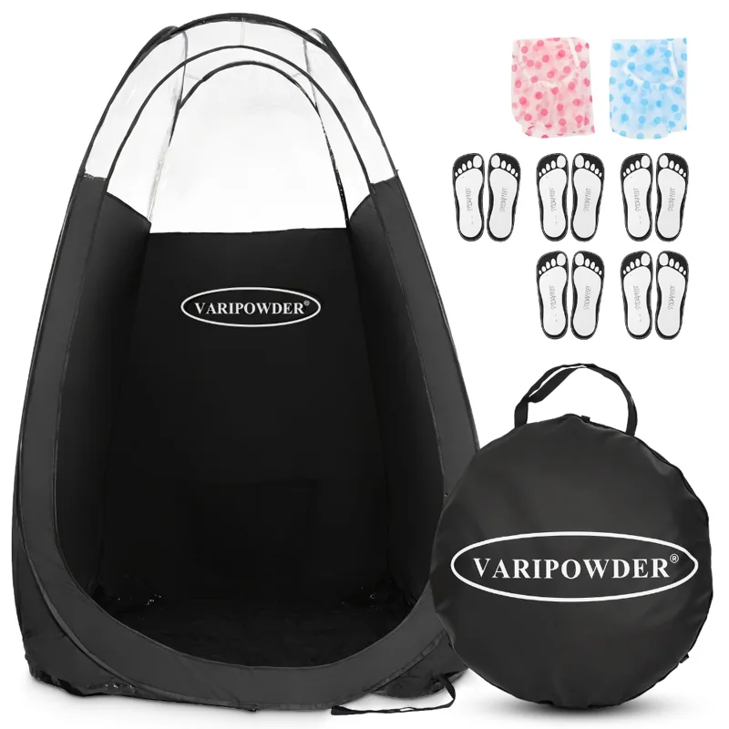 Emergency Mylar Tent - Schwarzes Spray-Tanning-Zelt, tragbares Outdoor-Camping-Toiletten-/Duschzelt, Pop-up-Tanning-Kabine mit