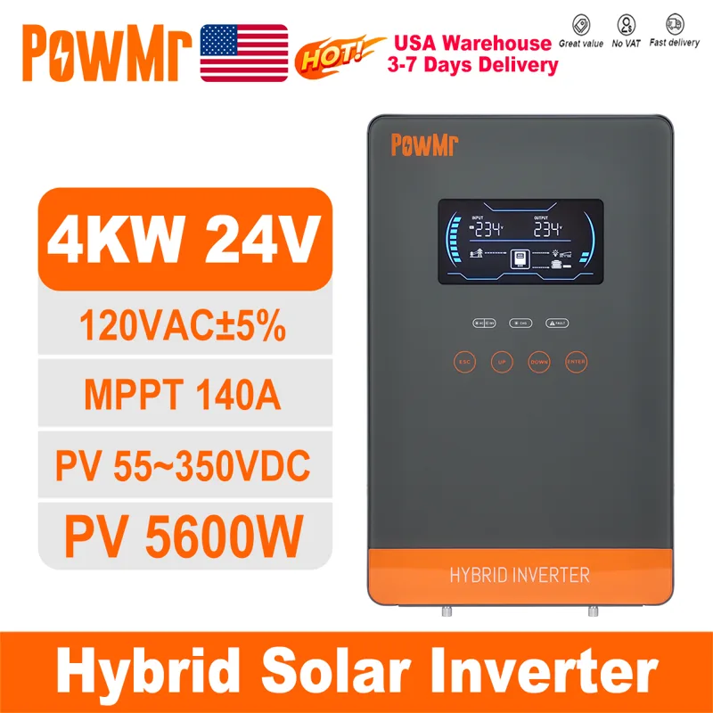 Solar Emergency Charger - PowMr USA 4000W 24V Hybrid-Solarwechselrichter mit