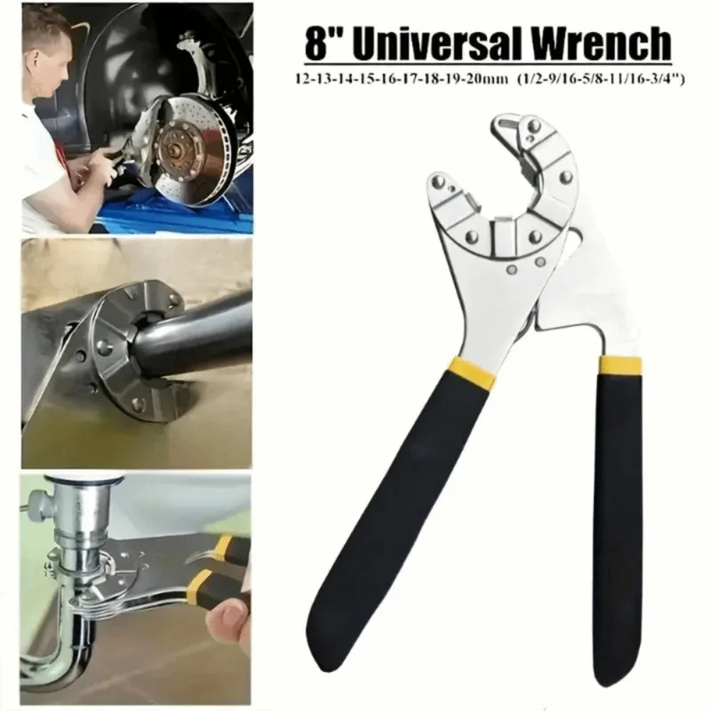 Multi Tool Plier - Klemmbare Multifunktions-Greifzange, verstellbarer 8-Zoll-Schraubenschlüssel, universeller Hochleistungs-14-in-1-Universalschlüssel