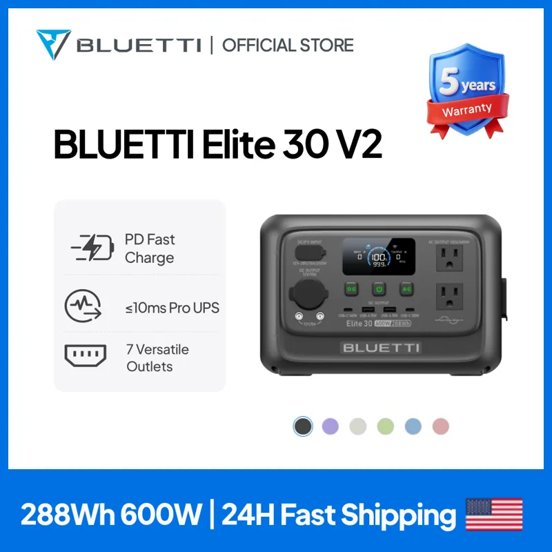 Solar Emergency Charger - 【Renew】BLUETTI Elite 30 V2 Tragbare Powerstation