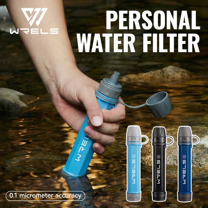 Water Purification Straw - WRELS Tragbarer Wasserfilter-Strohhalm Überlebens-Wasserreiniger 99,999% Sterilisation