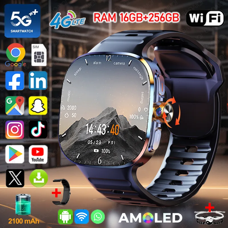Compass Lensatic - 2,40 Zoll größerer Bildschirm 4G/5G Smartwatch