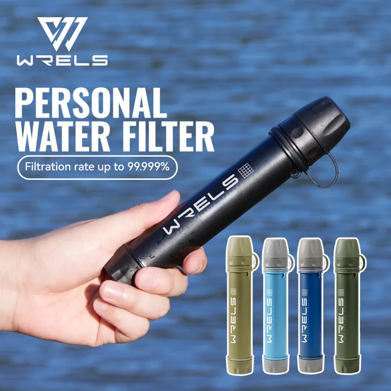 Water Purification Straw - WRELS Outdoor-Wasserreiniger, tragbarer Mini-Wasserfilter zum direkten