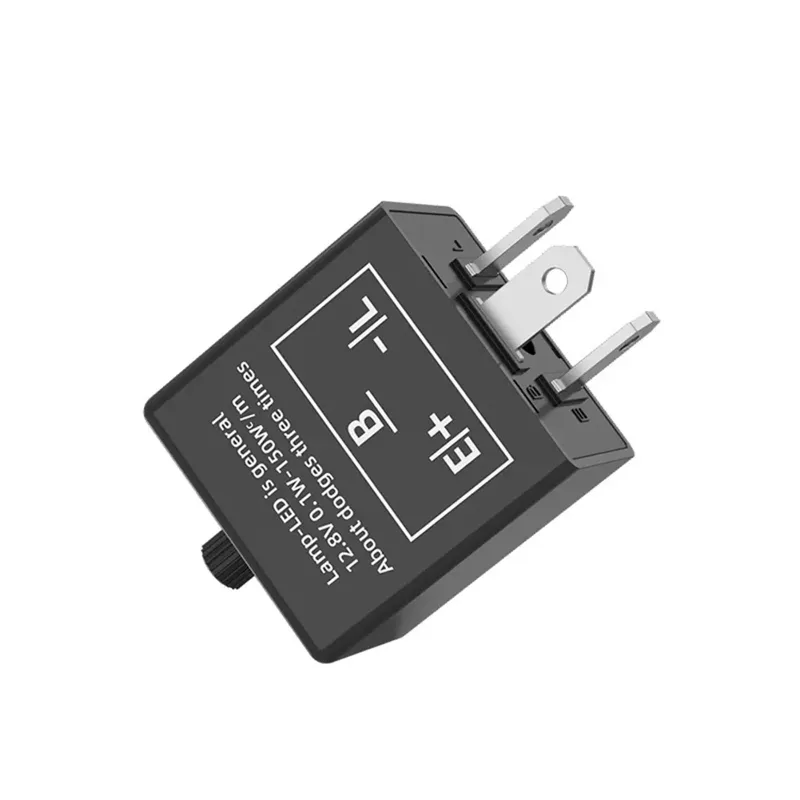 Sos Light Strobe - 12 V 3-poliges einstellbares LED-Blinkrelais, Motorrad-Blinker,