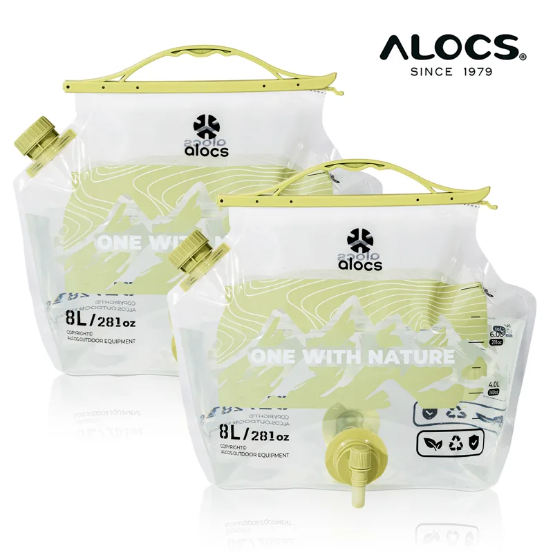 Water Bag Collapsible - 8L ALOCS Camping-Wasserblase, Trinkrucksack, zusammenklappbarer Wasserbeutelbehälter,