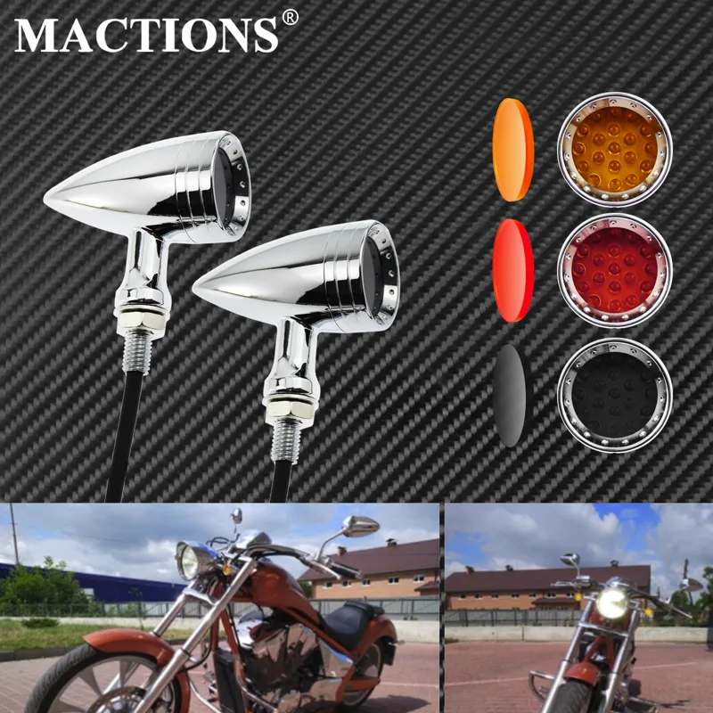 Signal Panel Orange - Motorrad LED Blinker Bullet Blinker Orange