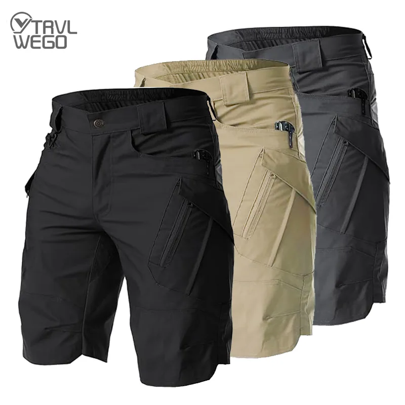 Fishing Kit Compact - TRVLWEGO Herren Taktische Cargo-Shorts Schnelltrocknende Wander-