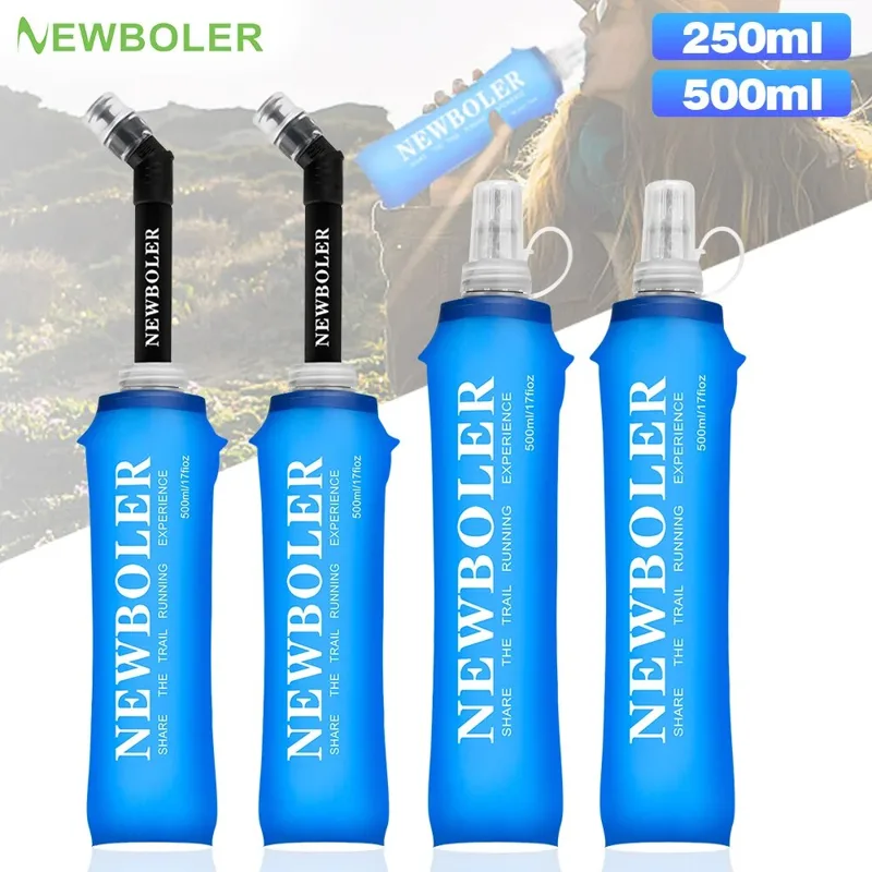 Water Bag Collapsible - NEWBOLER 250 ml 500 ml Wasserflasche,