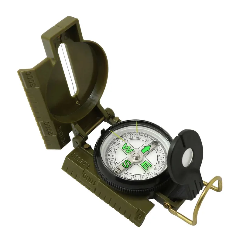 Compass Lensatic - Tragbarer Multifunktionaler Phosphoreszierender Linsekompass für Wandern,