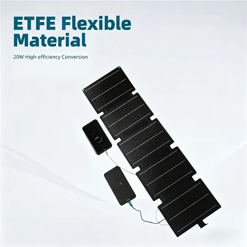 Solar Emergency Charger - 5-fach Faltbares Flexibles Solarladegerät ETFE-Solarpanel mit