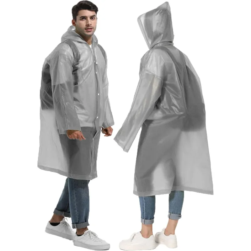 Emergency Poncho Rain - Wasserdichter Regenmantel, Outdoor-Wandern, tragbar, für Erwachsene,