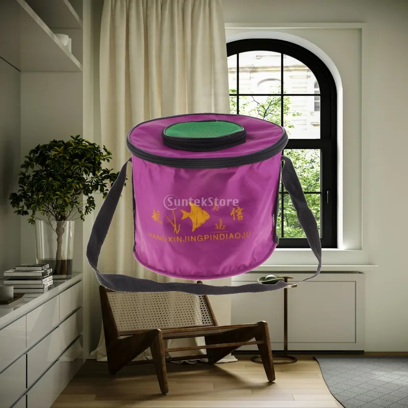 Water Bag Collapsible - Zusammenklappbarer Angel-Eimer aus Segeltuch, tragbarer Wasserbehälter,