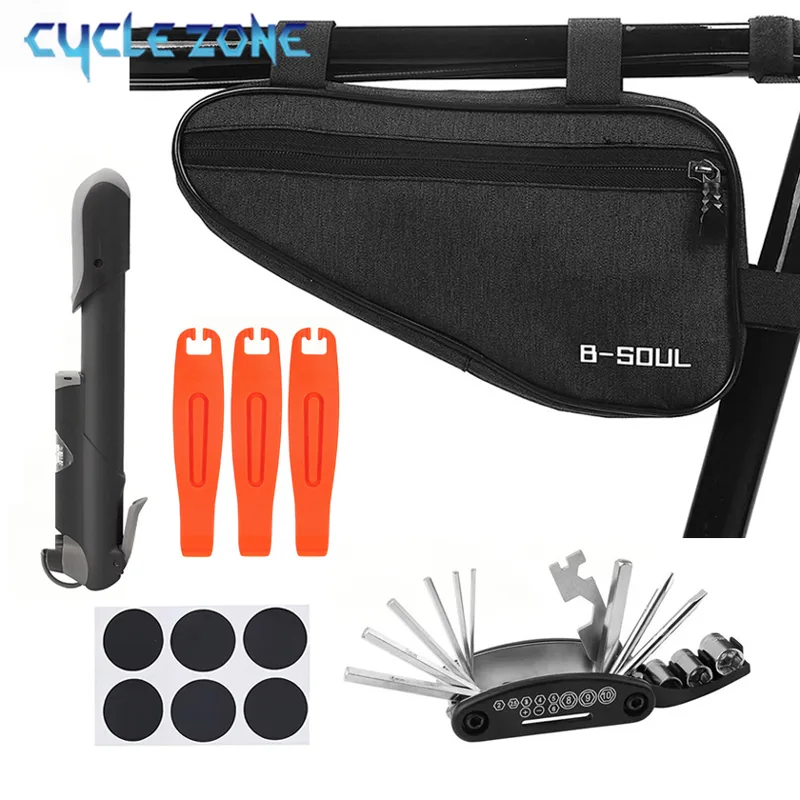 Bivy Bag Emergency - Fahrrad-Reparaturset Fahrradtasche mit Mini-Pumpe 16-in-1 Multifunktionswerkzeug
