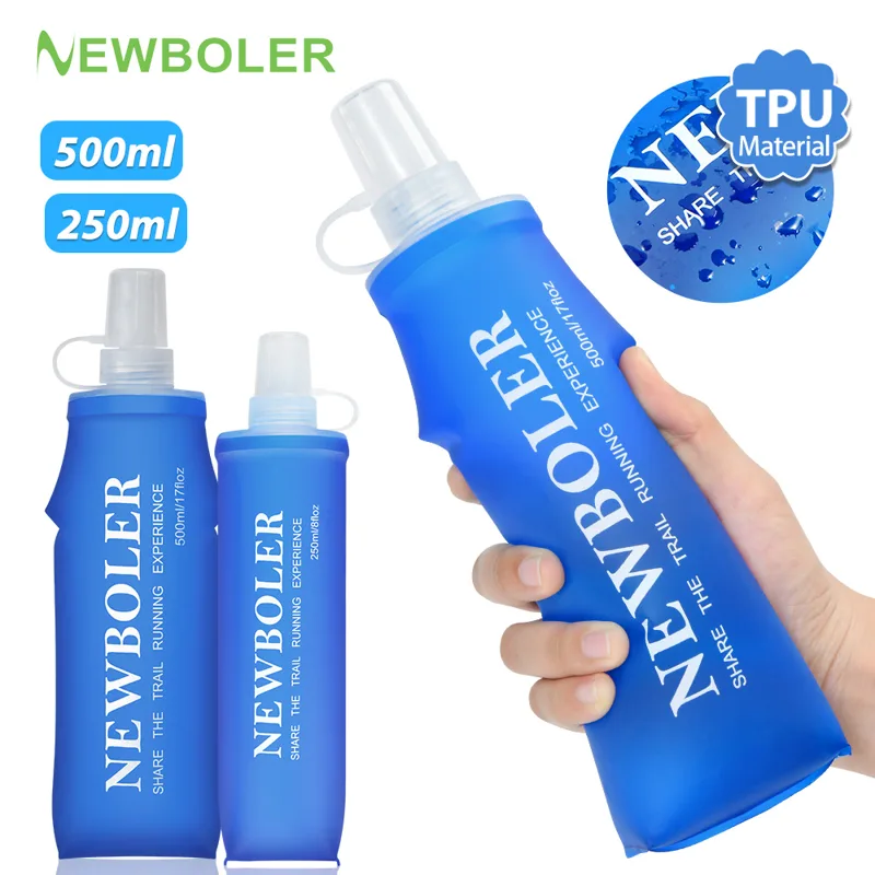 Water Bag Collapsible - NEWBOLER 250 ml/500 ml faltbare Silikon-Wasserflasche
