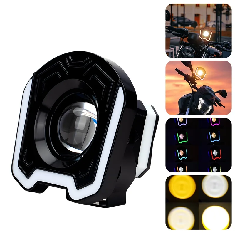 Sos Light Strobe - 4 Zoll Motorrad LED Strahler Weiß