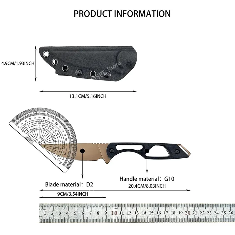 Multifunktionales Outdoor-Ausr – Bushcraft Knife Fixed Bewertung und Preis