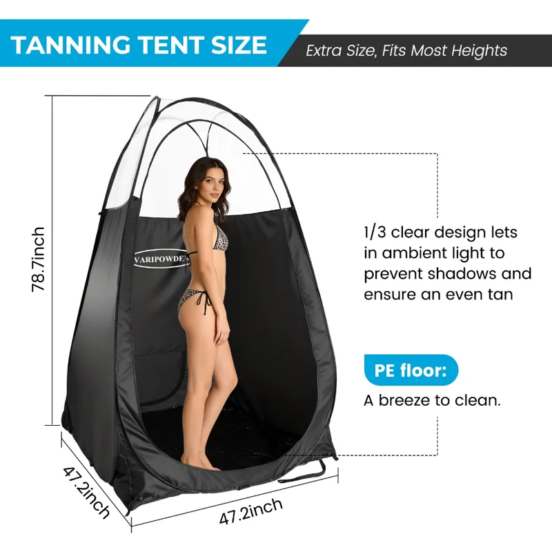 Schwarzes Spray-Tanning-Zelt,  – Emergency Mylar Tent Bewertung und Preis