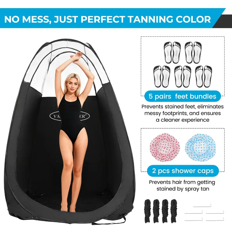 Schwarzes Spray-Tanning-Zelt,  – Emergency Mylar Tent Bewertung und Preis