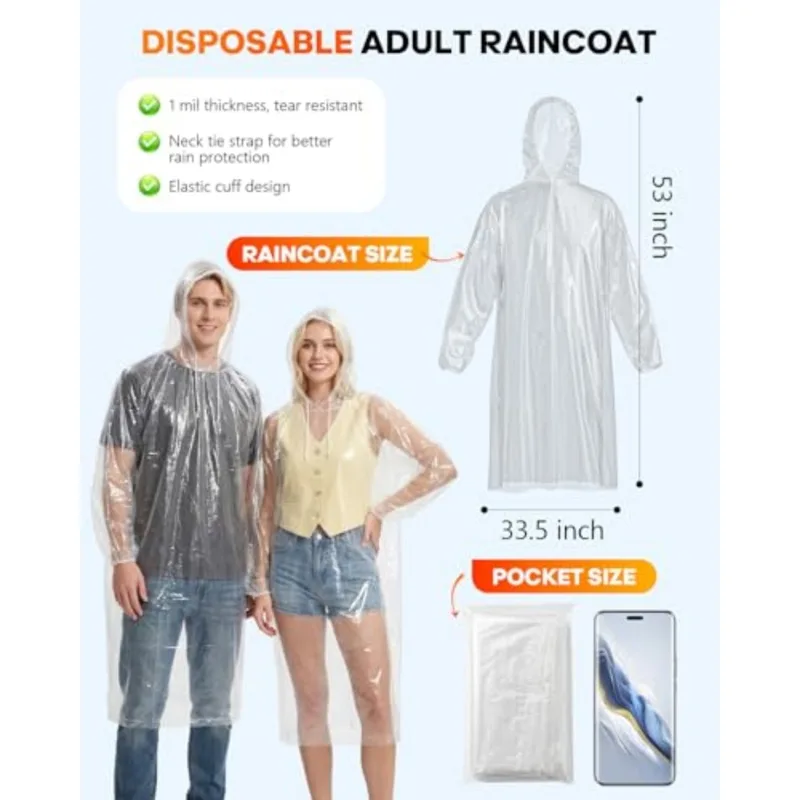 Einweg-Regenponchos, 6er/9er F – Emergency Poncho Rain Bewertung und Preis