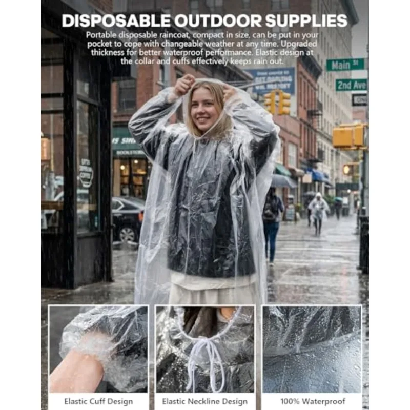 Einweg-Regenponchos, 6er/9er F – Emergency Poncho Rain Bewertung und Preis