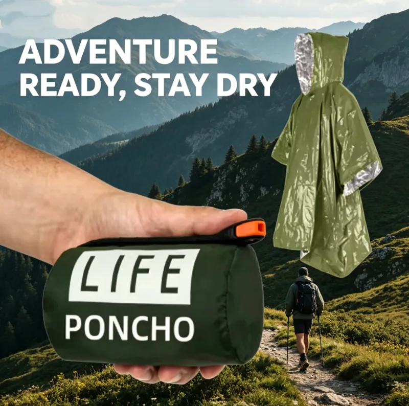3-in-1 Thermo-Notfall-Regenpon – Emergency Poncho Rain Bewertung und Preis
