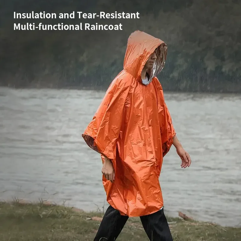 Aluminiumbeschichteter Kapuzen – Emergency Poncho Rain Bewertung und Preis