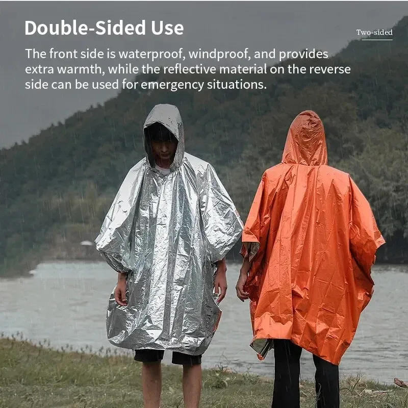Aluminiumbeschichteter Kapuzen – Emergency Poncho Rain Bewertung und Preis