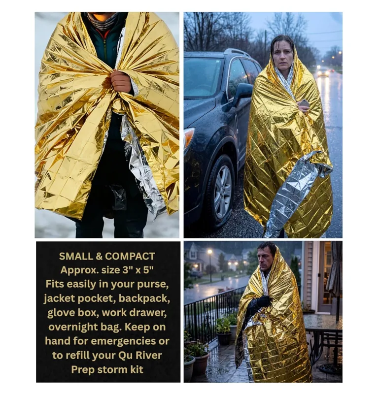 4er-Pack gold-silberne Mylar-N – Survival Blanket Reflective Bewertung und Preis