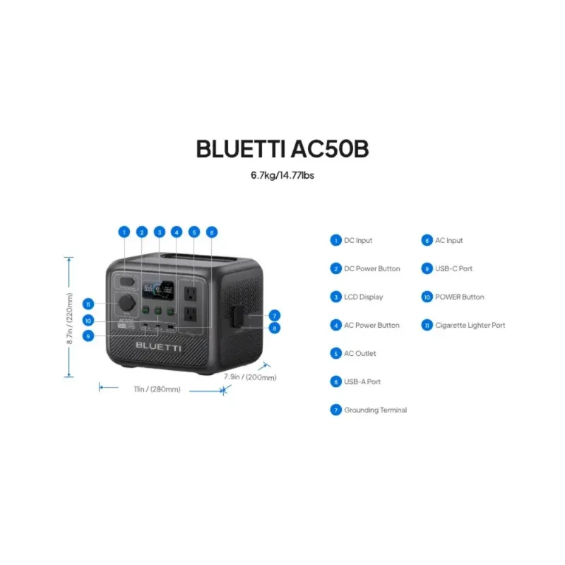 BLUETTI AC50B Tragbare Powerst – Solar Emergency Charger Bewertung und Preis