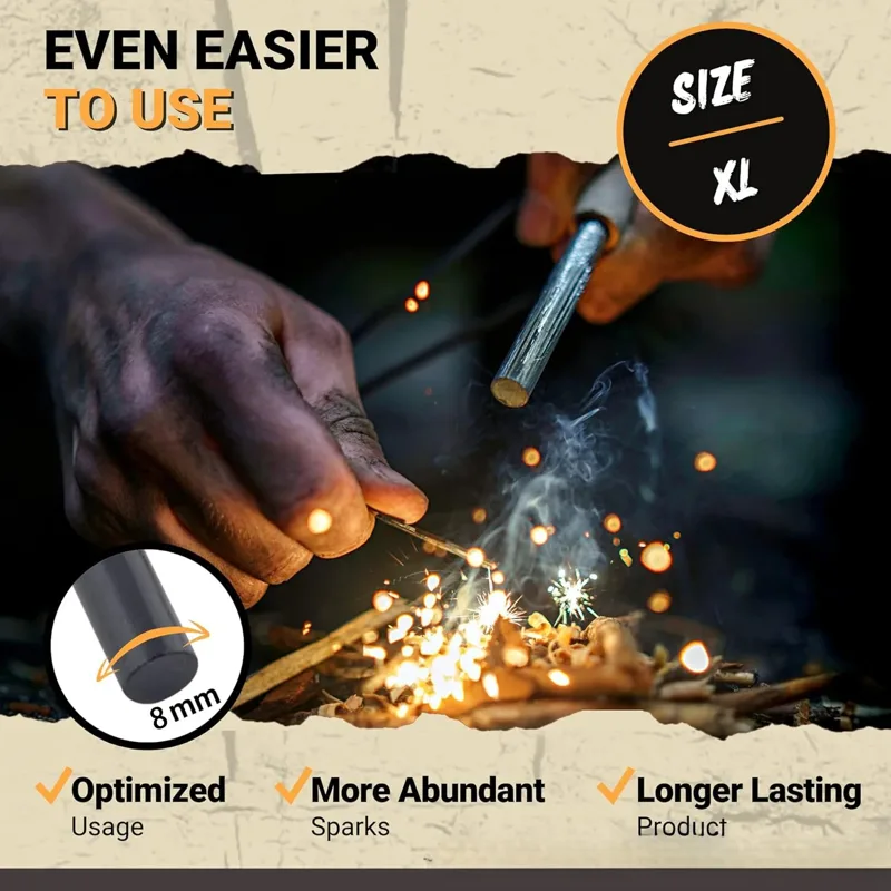 Tragbares Outdoor-Feuerstahl-S – Magnesium Fire Starter Bewertung und Preis