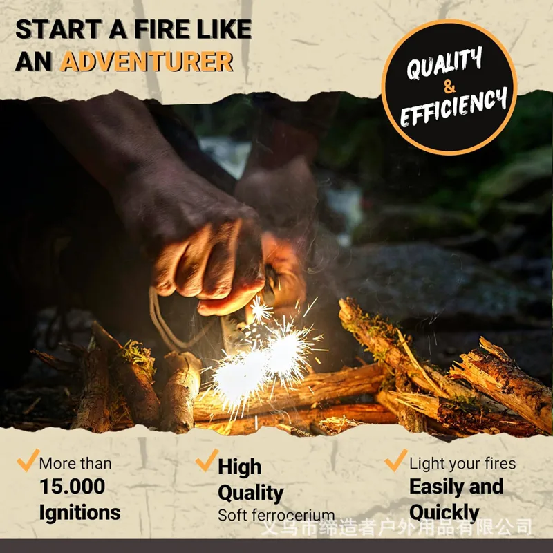 Tragbares Outdoor-Feuerstahl-S – Magnesium Fire Starter Bewertung und Preis