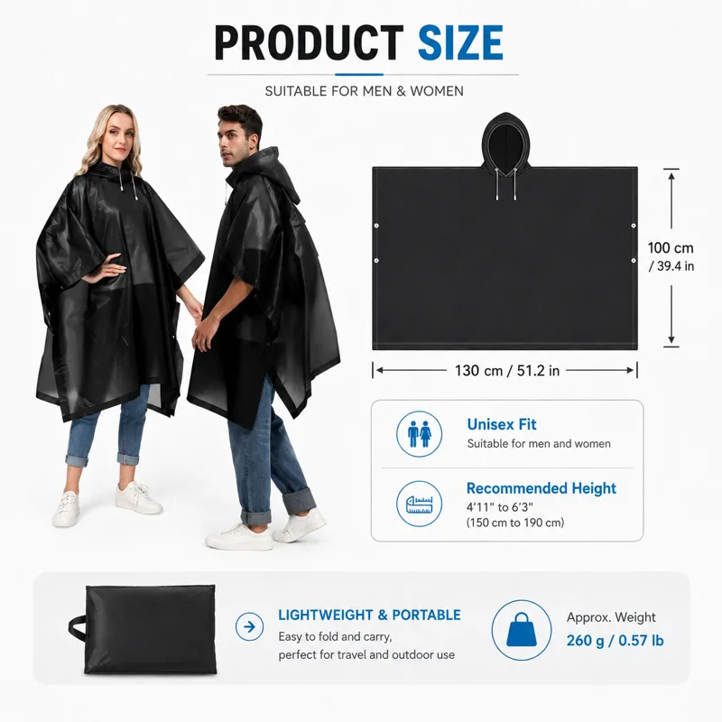 3-in-1 wasserdichter Outdoor-P – Emergency Poncho Rain Bewertung und Preis