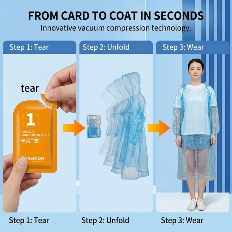 Unisex Tragbarer Einweg-Regenp – Emergency Poncho Rain Bewertung und Preis