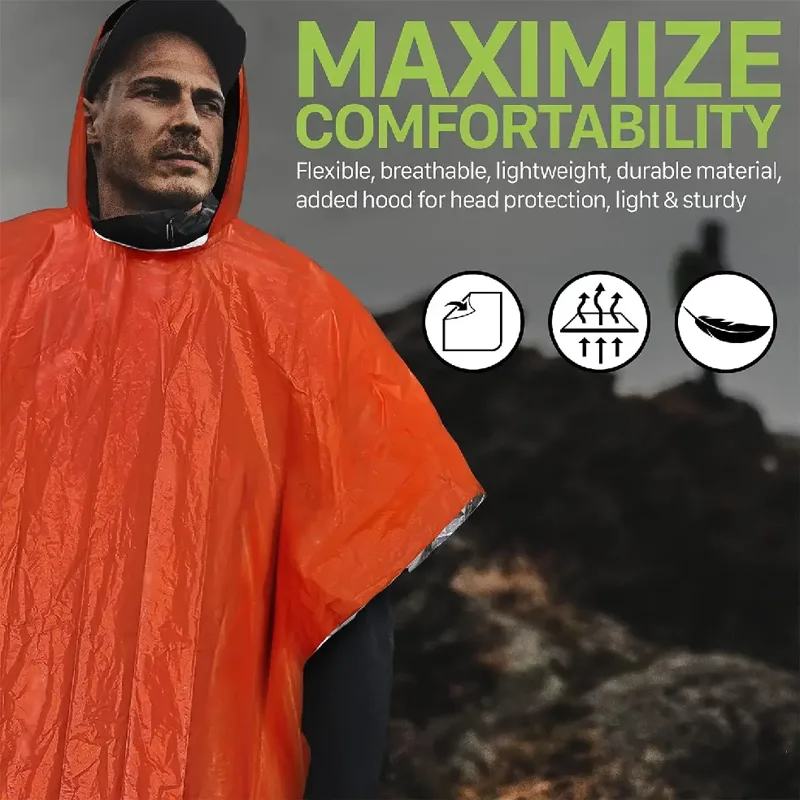 Notfall-Regenponcho mit Kapuze – Emergency Poncho Rain Bewertung und Preis