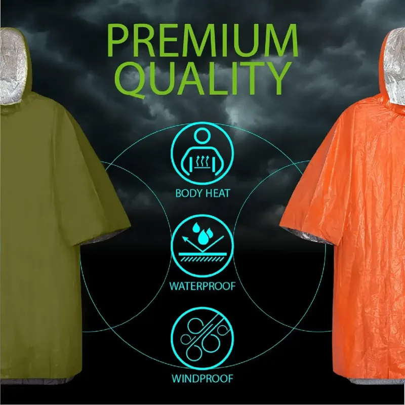 Notfall-Regenponcho mit Kapuze – Emergency Poncho Rain Bewertung und Preis