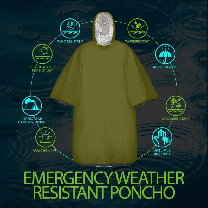 Notfall-Regenponcho mit Kapuze – Emergency Poncho Rain Bewertung und Preis