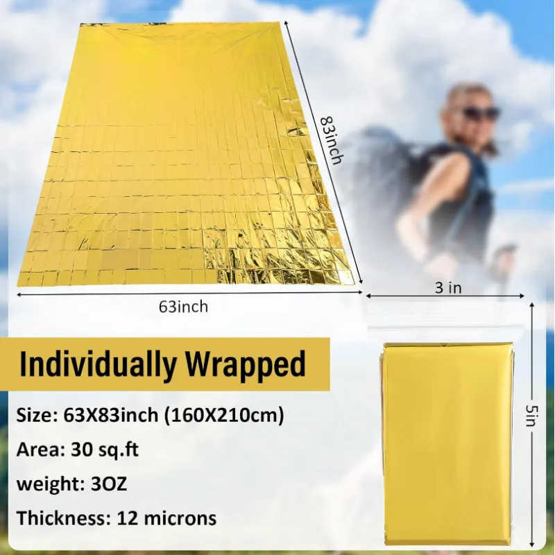 20 Stück lose verpackte riesig – Survival Blanket Reflective Bewertung und Preis